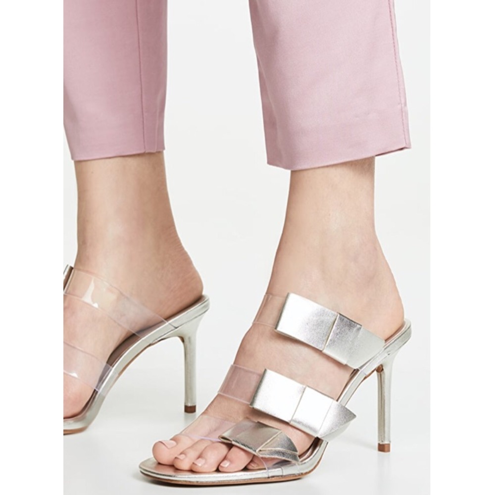 LMT: Diane Von Furstenberg Amari Metallic Leather Sandal (see updated photos) - Picture 4 of 15